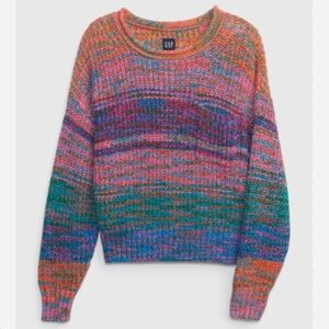 GAP | Shaker-Stitch Pocket Sweater | Multicolour Rainbow XS Cotton Acrylic